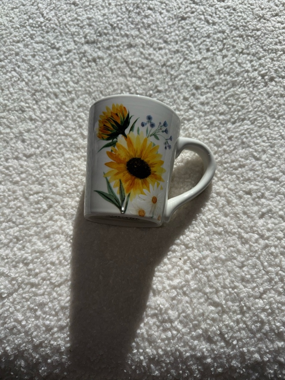 Sunflower Ceramic Mug - Yellow Floral Design